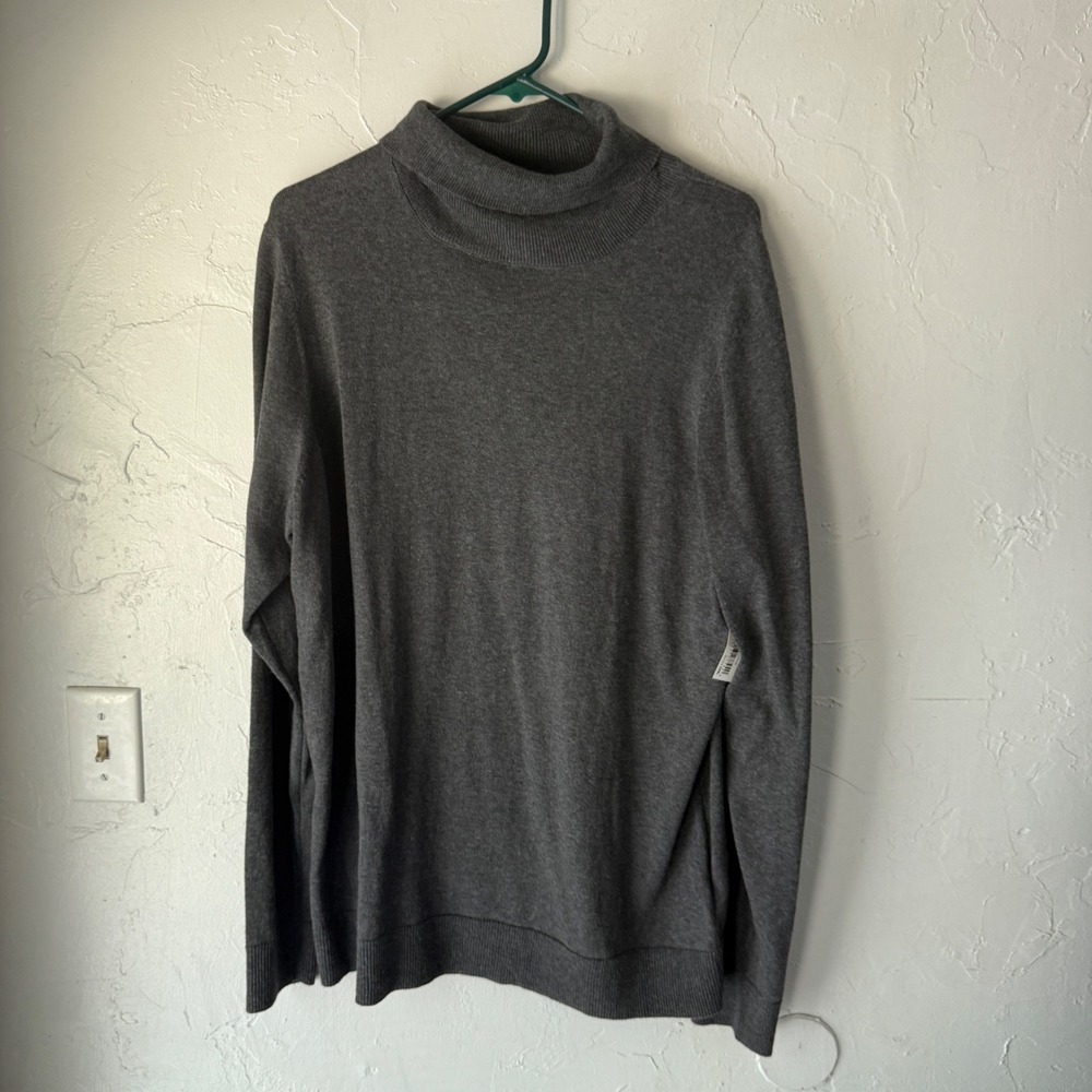 Amazon Essentials Womens XXL Gray Turtleneck Long Sleeve Pullover‎ Sweater